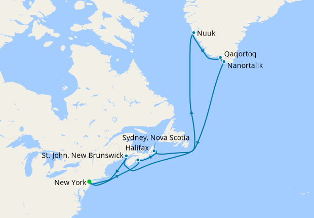 cruise from new york to greenland and iceland