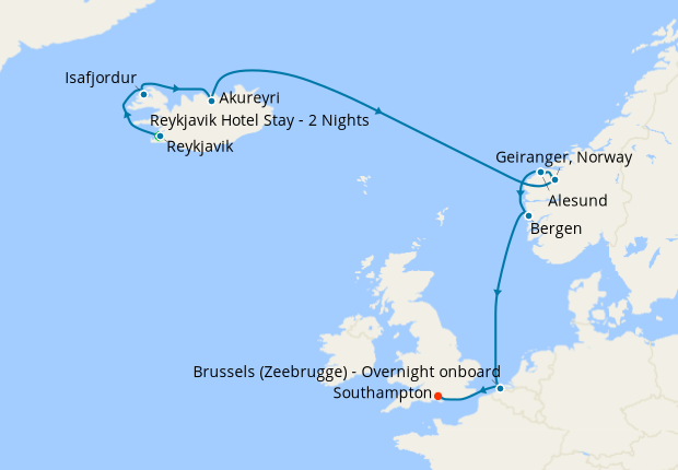 Cruise Itinerary Map