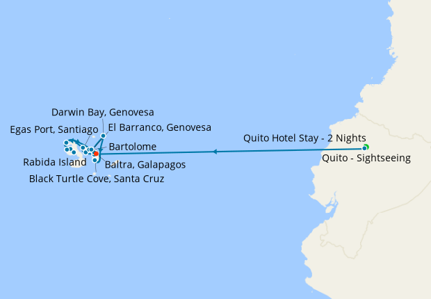 Galapagos Northern Loop Expedition with Quito Stays