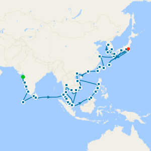 Grand Epic Eastern Explorer from Mumbai to Tokyo (Yokohama)