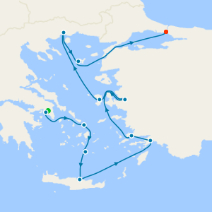 Greek Isles & Black Sea Empires from Athens to Istanbul with Stay