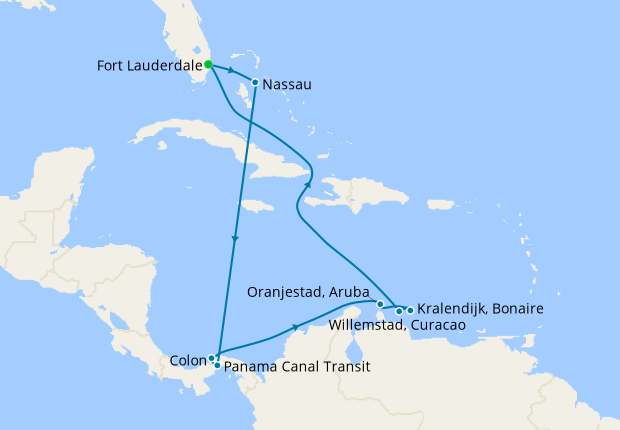 Panama Canal & Southern Caribbean Holiday from Ft. Lauderdale