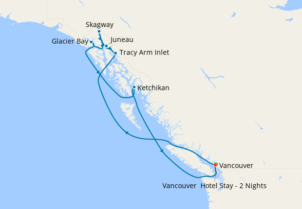 Alaskan Inside Passage from Vancouver with Stay