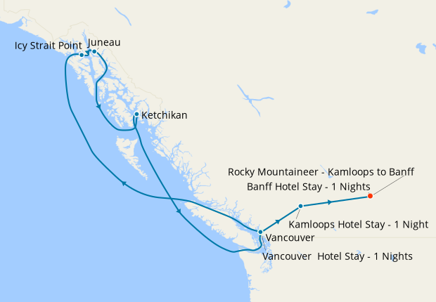 Alaska with Hubbard Glacier from Vancouver & Rocky Mountaineer Classic