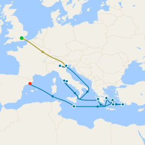 Venice Simplon-Orient-Express, Lake Garda, Greek Isles & Malta fr. Rome