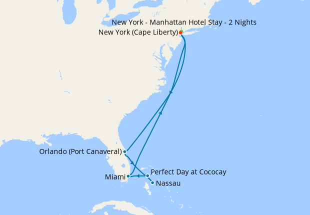 Cruise Itinerary Map