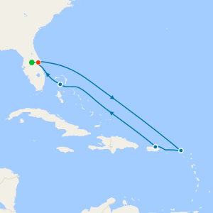 Eastern Caribbean & Perfect Day from Port Canaveral with Orlando Stay