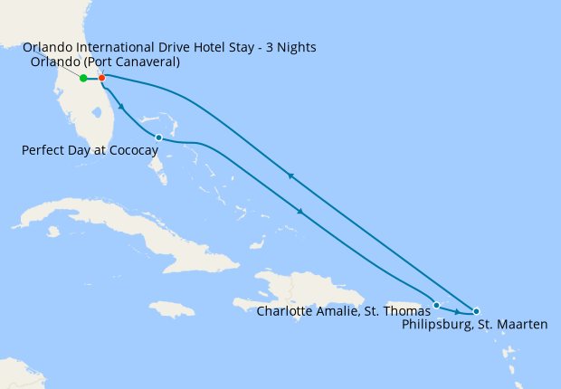 royal caribbean eastern caribbean cruise itinerary