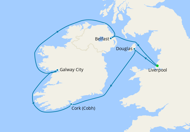 Scenic Isles & Cities of Ireland from Liverpool