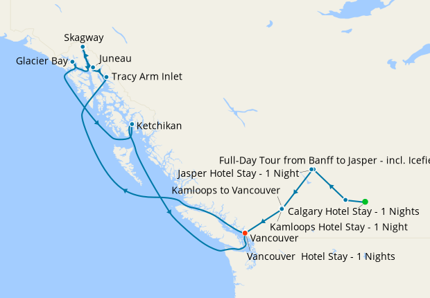Rocky Mountaineer Discovery Tour & Alaskan Inside Passage from Vancouver