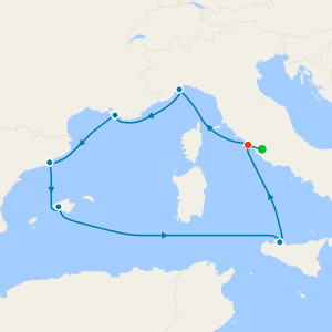 Italy, France, Spain & Balearic Islands from Rome with Stay