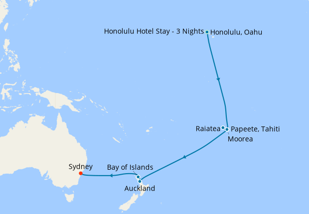 hawaii to australia cruise 2023
