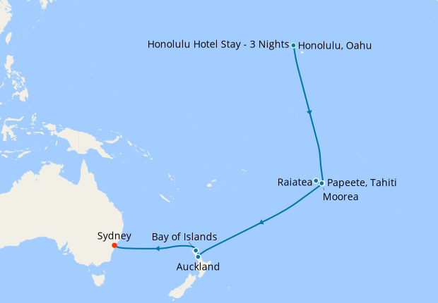 Transpacific from Hawaii to Australia with Honolulu Stay 1