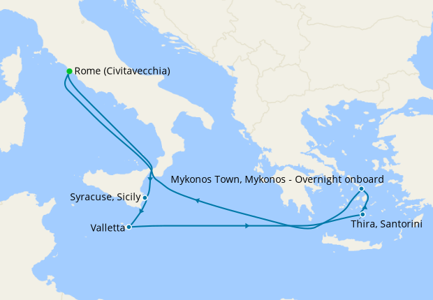 Italy, Malta & Greece from Rome