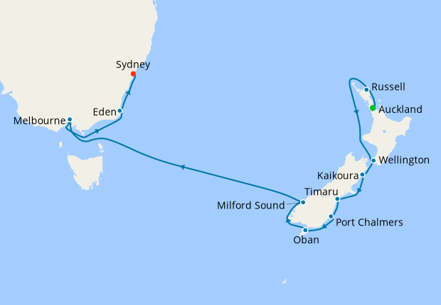 Cruise Itinerary Map