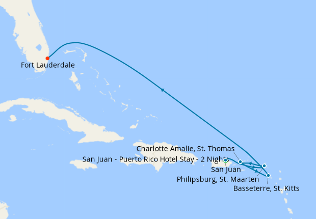 Southern Caribbean from San Juan with Stay