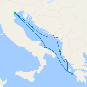 Italy, Croatia, Montenegro & Greece from Venice