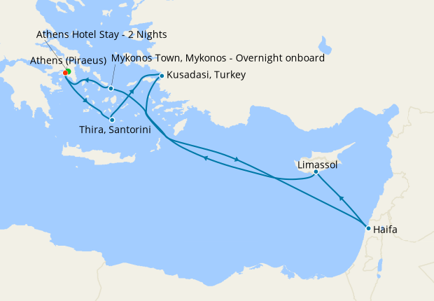 Greece, Turkey, Israel & Cyprus from Athens with Stay