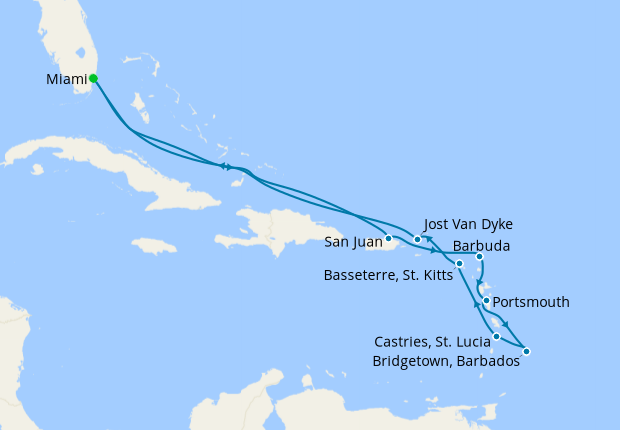 Caribbean Splendor - Bridgetown to Miami