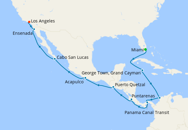 Panama Canal Adventure from Miami to Los Angeles