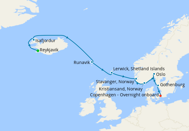 Cradle of Vikings - Reykjavik to Copenhagen