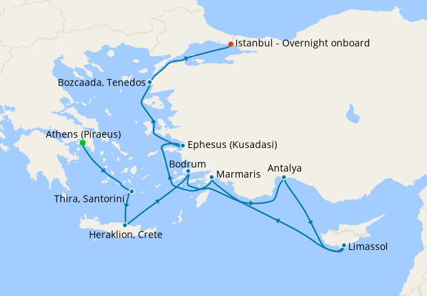 oceania cruises istanbul to athens
