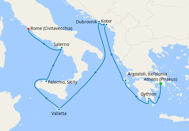 Cruise Itinerary Map