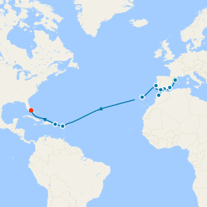 Iberia to North America from Barcelona to Miami with Stay