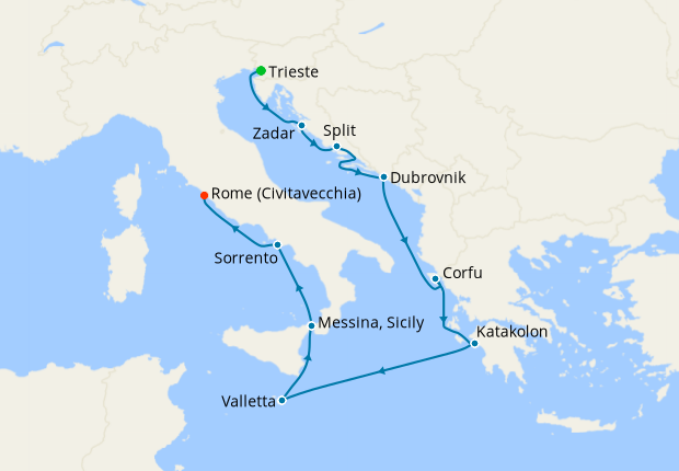 Cruise Itinerary Map