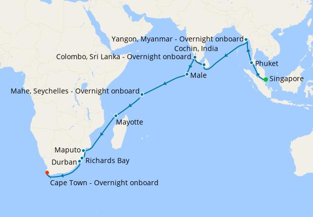 Asia & Africa Explorer - Singapore to Cape Town
