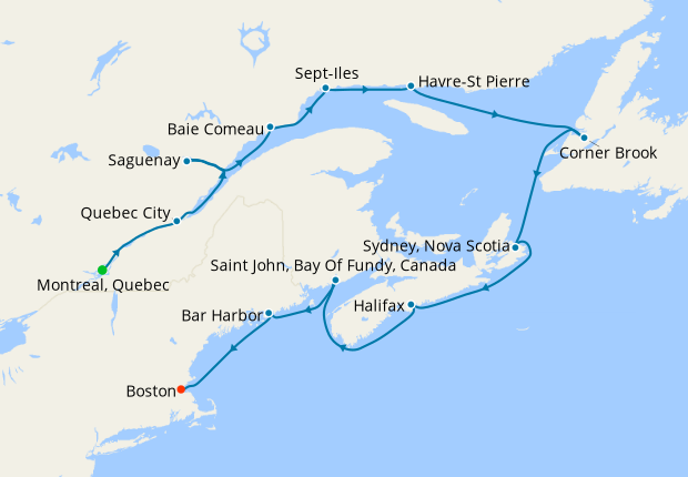 In the Path of Cartier - Montreal to Boston