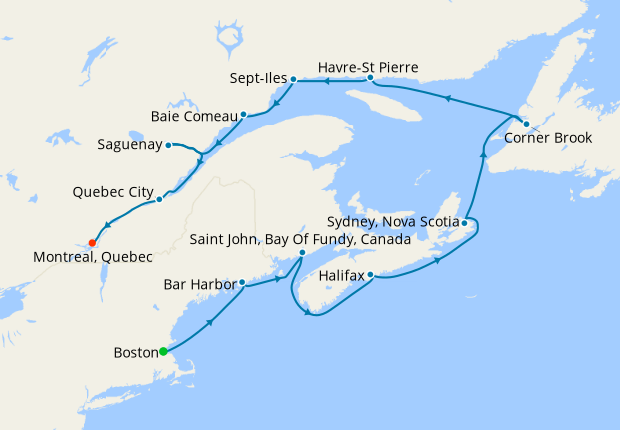 In the Path of Cartier - Boston to Montreal