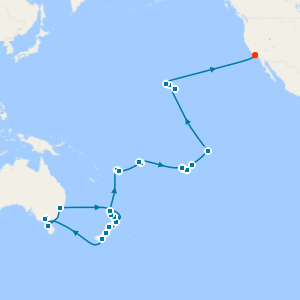 South Pacific Sonata - Auckland to Los Angeles