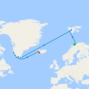 Glaciers & Greenland from Tromsø to Reykjavik