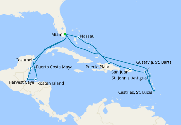 Cruise Itinerary Map