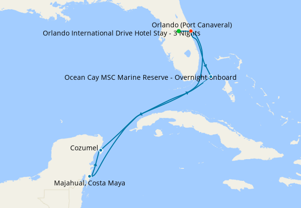 Bahamas & Mexico from Port Canaveral with Stay
