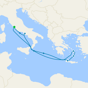 Mediterranean with Greek Isles from Rome
