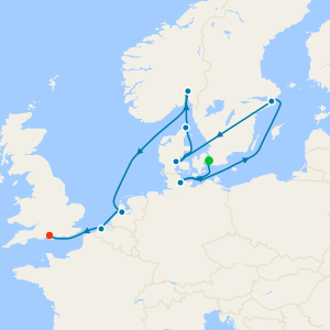 Northern Europe from Copenhagen to Southampton