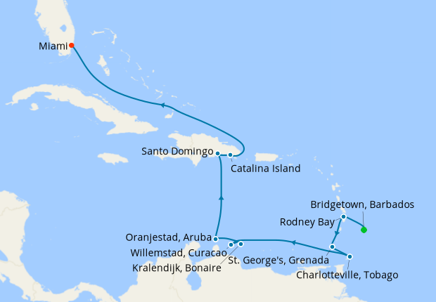 Antillean Allure from Bridgetown to Miami