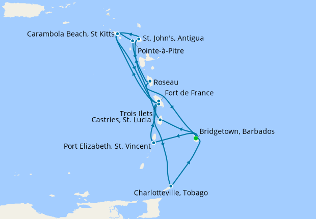 Caribbean Harbours In Depth - Bridgetown Roundtrip