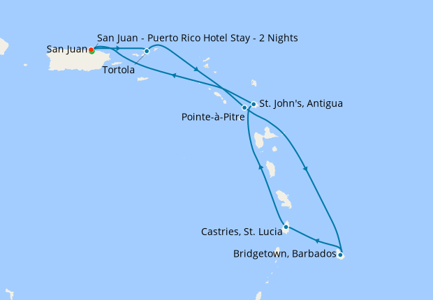 Southern Caribbean Isles from San Juan with Stay