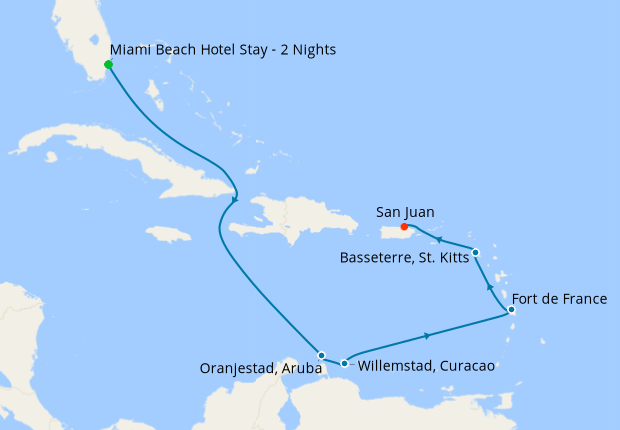 Western Caribbean Charm with Miami Beach Stay