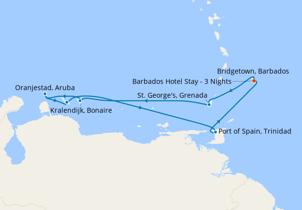Southern Caribbean Adventure from Barbados with Stay