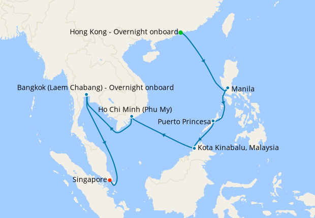 The Philippines, Malaysia & Thailand from Hong Kong, Holland America ...