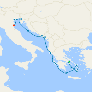 Greece, Montenegro, Croatia & Italy from Athens with Stay