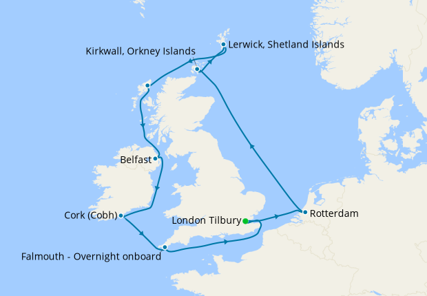 Easter British Isles Discovery from London Tilbury