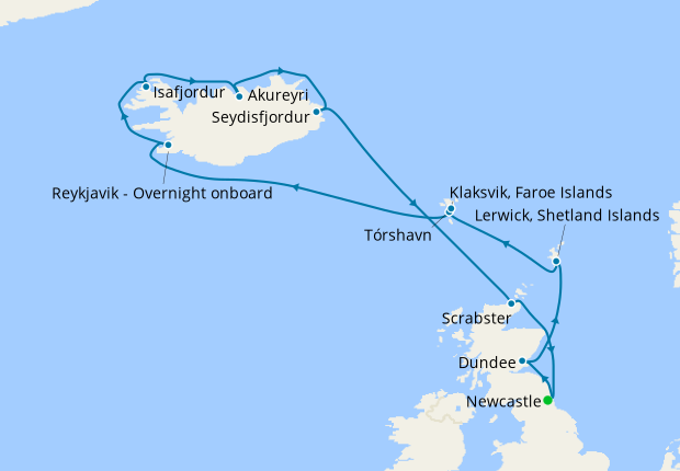 cruises to iceland from newcastle