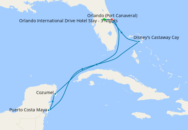 Cruise Itinerary Map