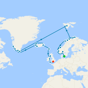 Grand Norwegian & Arctic Saga from Copenhagen to Southampton