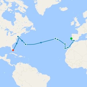 Transatlantic from Lisbon to Miami